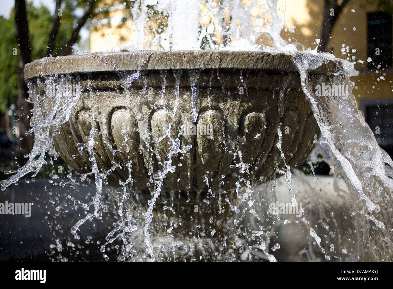 Water splashing from a fountain Stock Photo Alamy