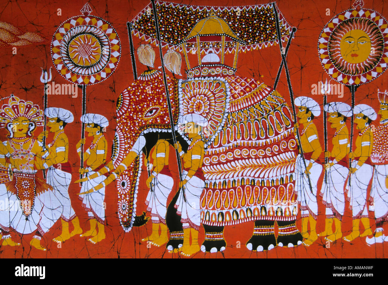 Sri Lanka Sigiriya handicraft batik painting Stock Photo Alamy