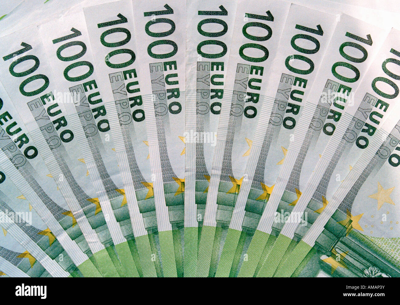 One Hundred Euro Banknotes Stock Photo - Alamy
