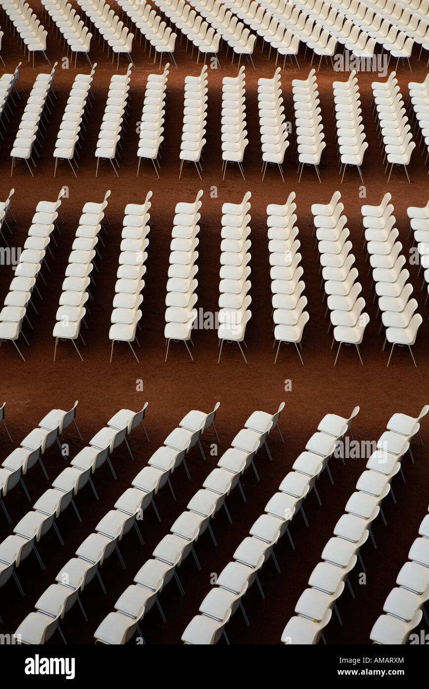 Chairs arranged in a row Stock Photo Alamy