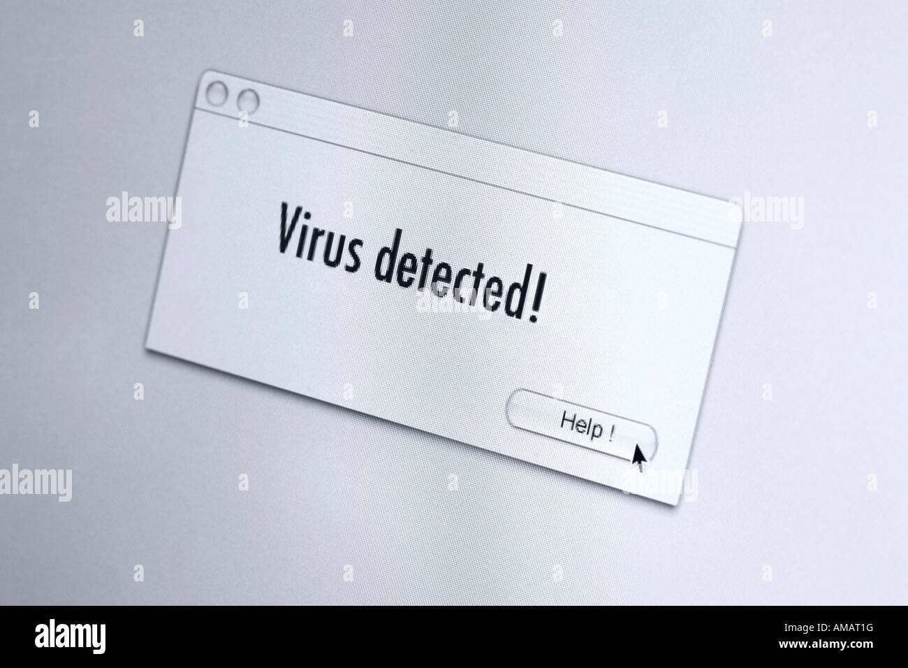 Virus warning on computer screen Stock Photo - Alamy