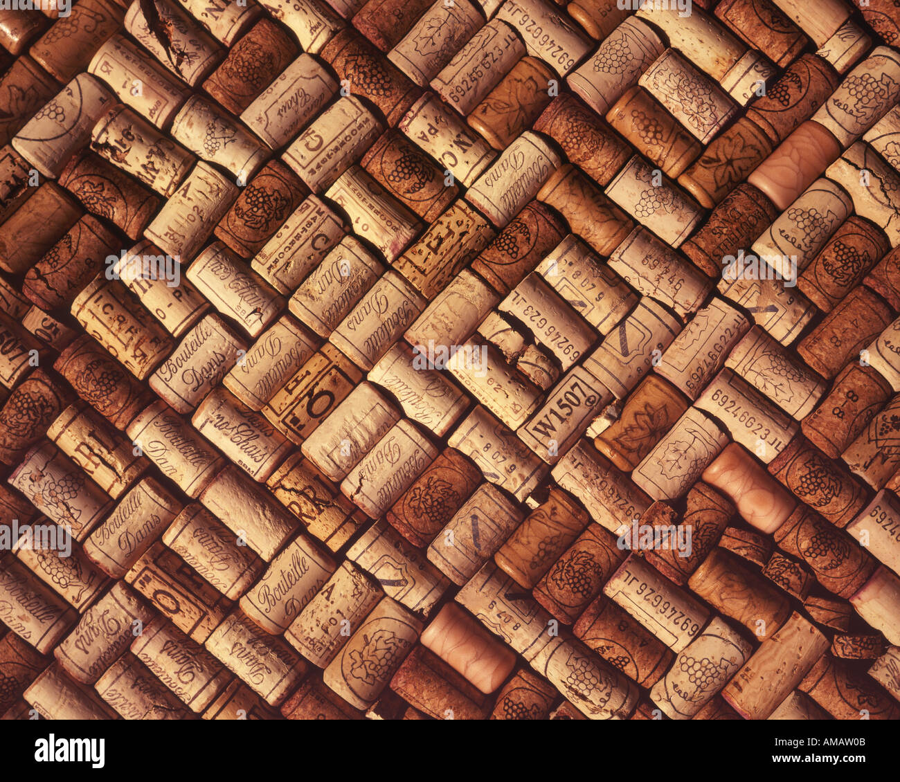 Wine bottle corks Stock Photo