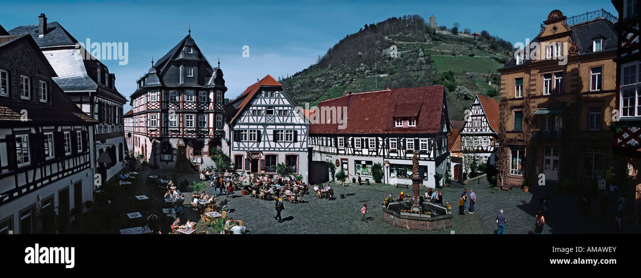 An old fashioned public square in Germany Stock Photo
