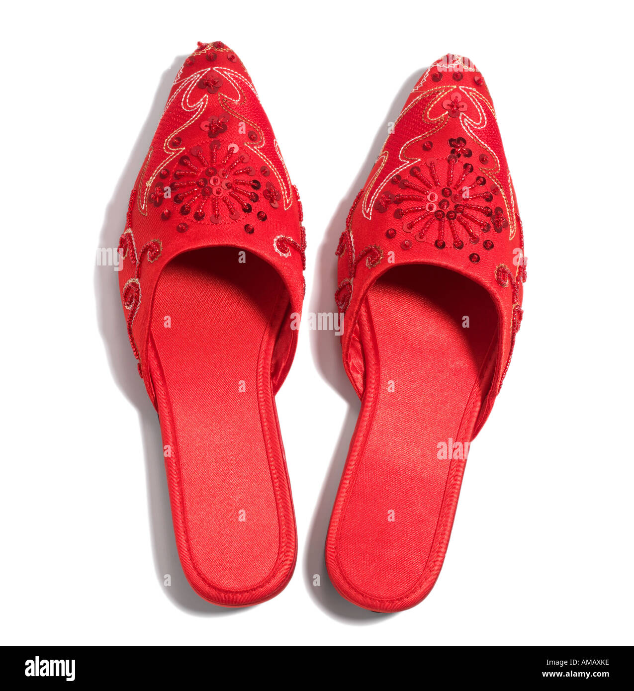 Red slippers footwear hi-res stock photography and images - Alamy
