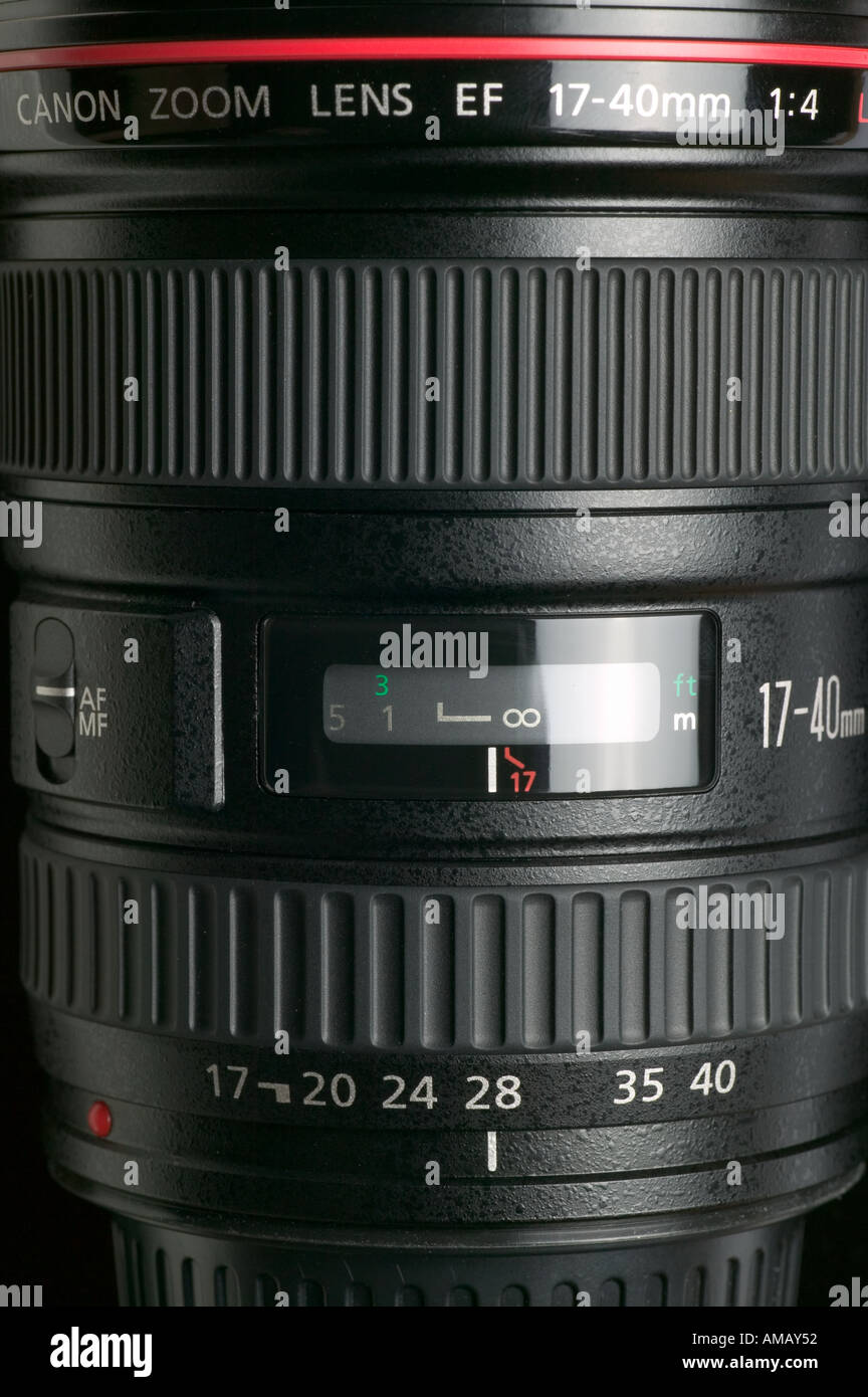 Canon L series lens 17 40mm zoom Stock Photo