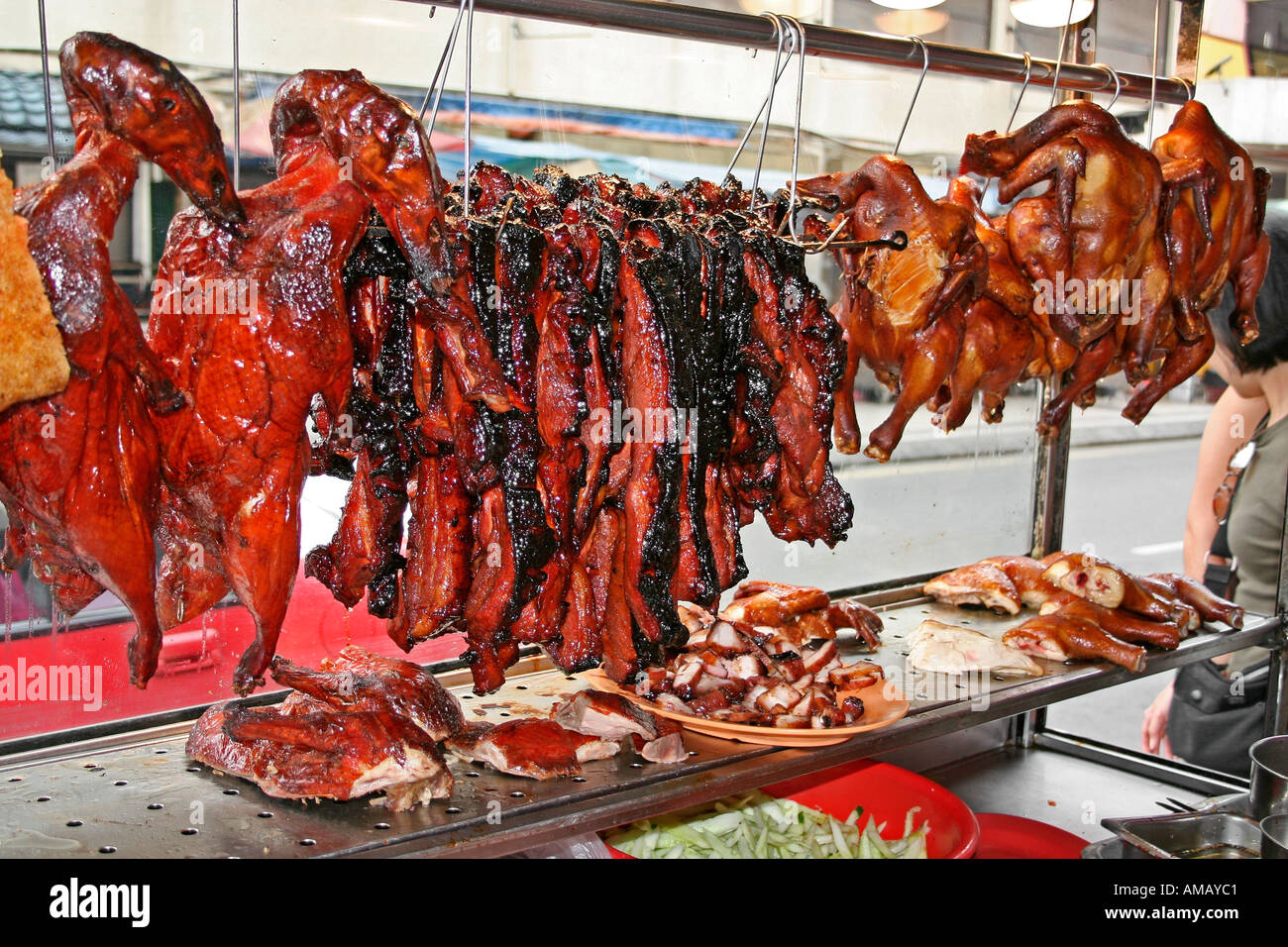 Chinatown Kuala Lumpur Malaysia Pataling street barbecued food stall Stock Photo 4965312 Alamy
