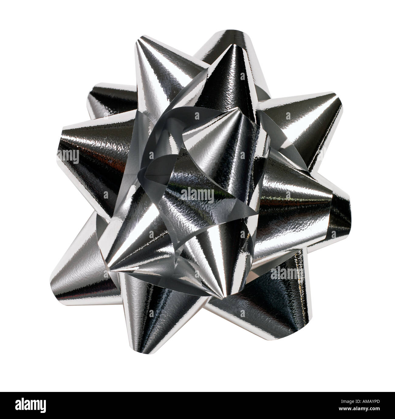 Silver decorative bow hi-res stock photography and images - Alamy