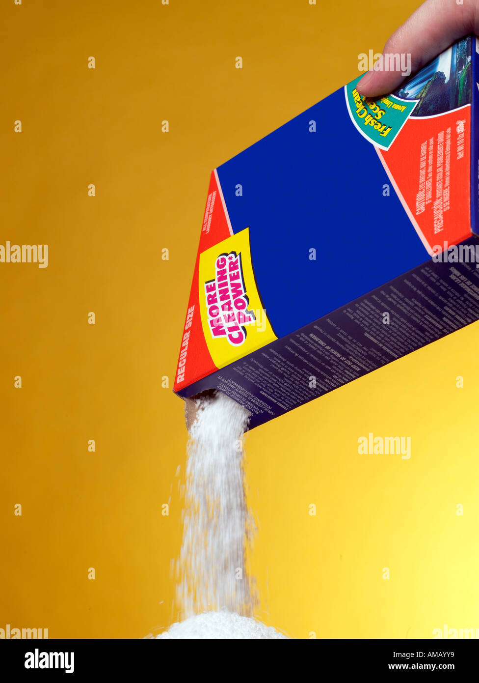 Pouring Detergent vertical Stock Photo