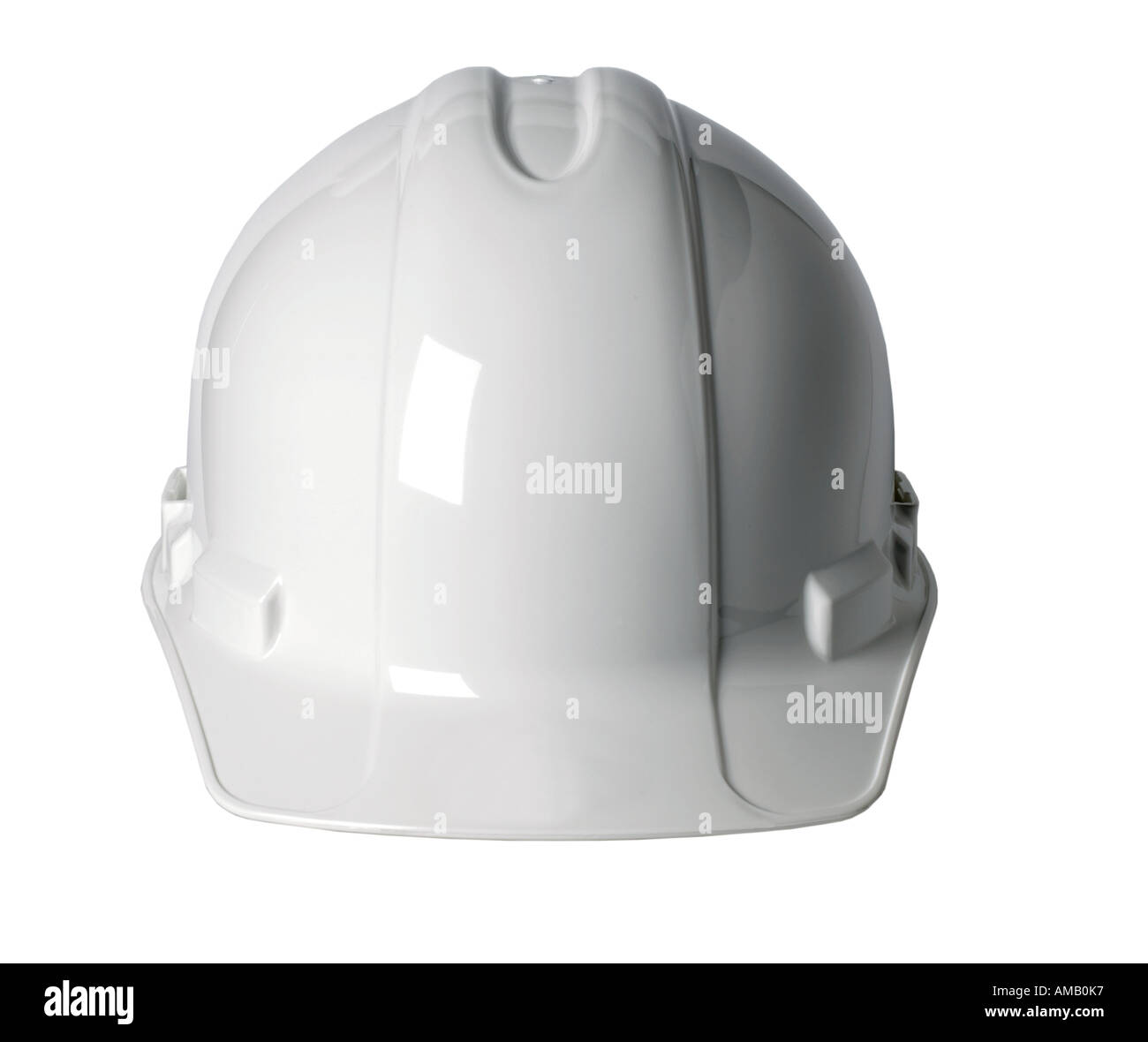 White Construction Hard Hat protection Stock Photo