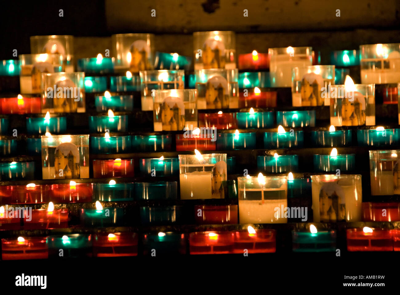 images of candles in churches in which a prayer is made and a candle
