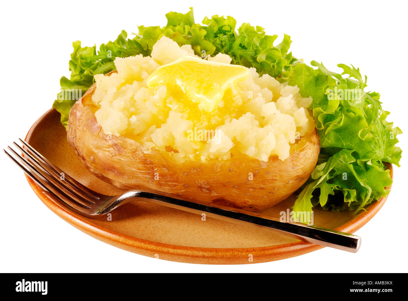 BAKED POTATO WITH BUTTER Stock Photo - Alamy