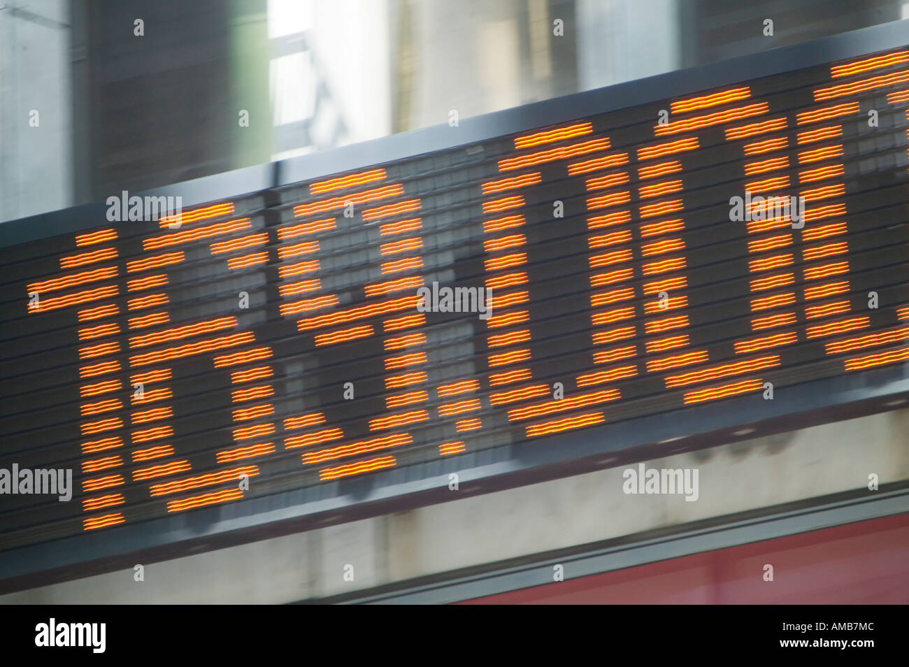 Dow Jones Times Square electronic news ticker January 2005 Stock Photo