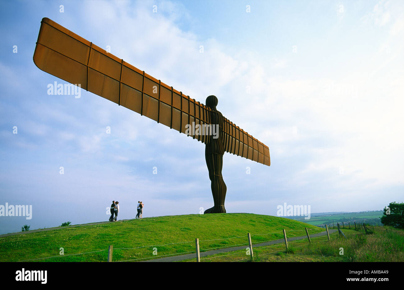 Angel of the North modern statue public sculpture by artist Anthony Gormley in Gateshead, Tyneside, England. Stock Photo