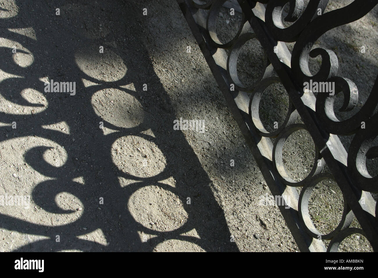 balustrade and shadow, Spain, Madrid Stock Photo