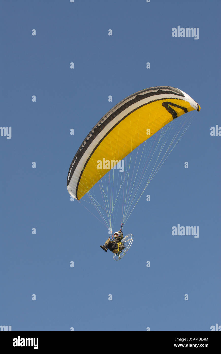 powered parachute in flight, Germany, Saarland Stock Photo Alamy