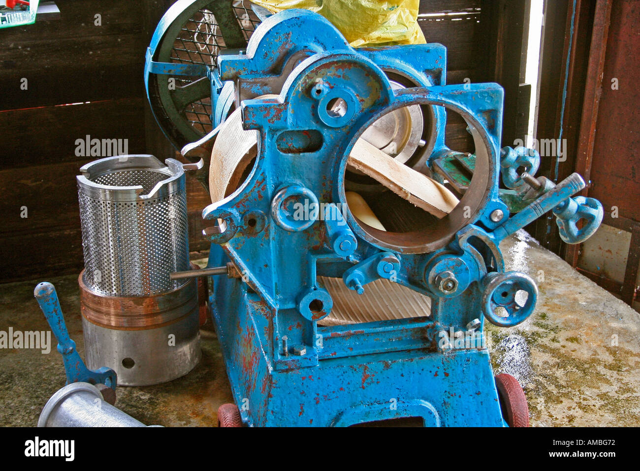 fish meat grinding machine Stock Photo - Alamy