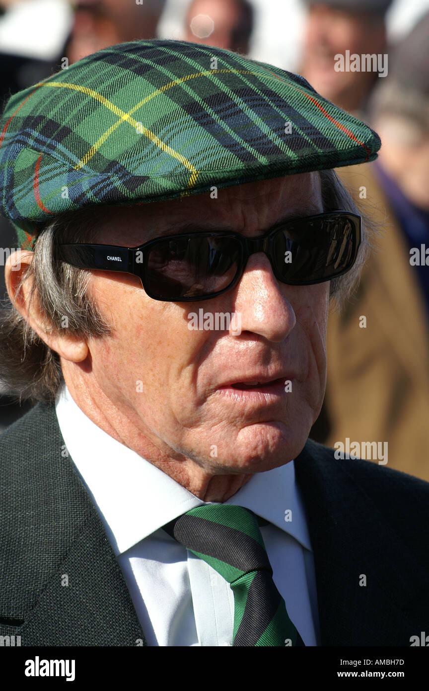 Sir Jackie Stewart interviewed at Goodwood Stock Photo