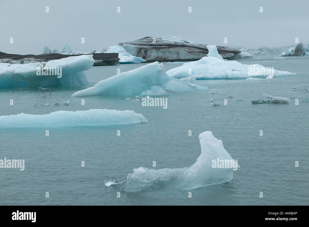 Floating iceberg at iceland lagoon Stock Photo