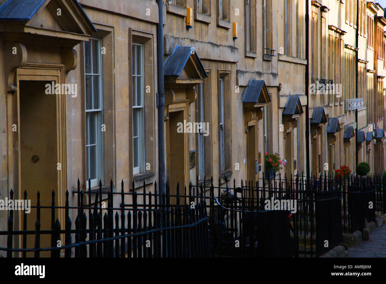 Gay Street a terrace of listed buildings by John Wood the Elder in Bath Somerset England Stock Photo