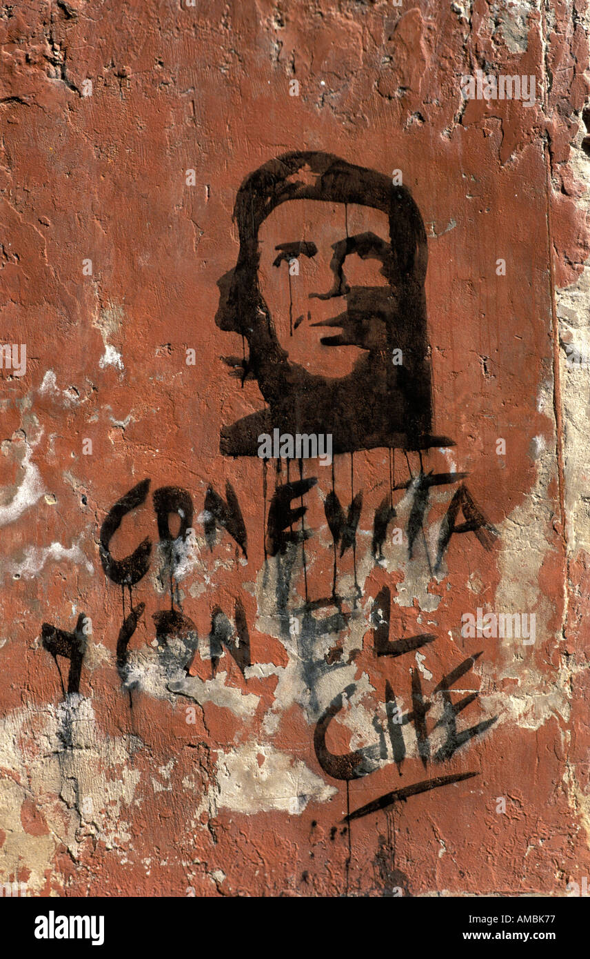 buenos aires graffiti of che Guevara on a wall Stock Photo