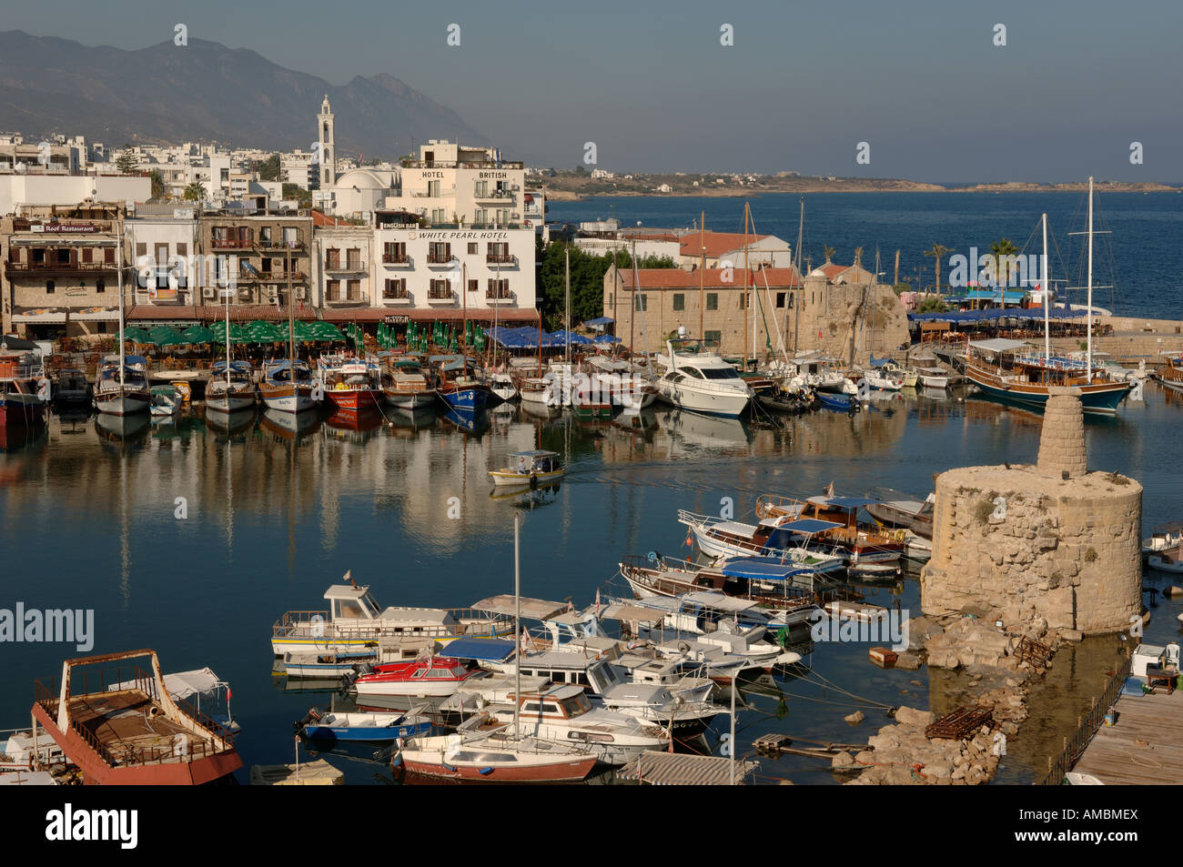 Kyrenia harbour in Northern Cyprus Stock Photo - Alamy