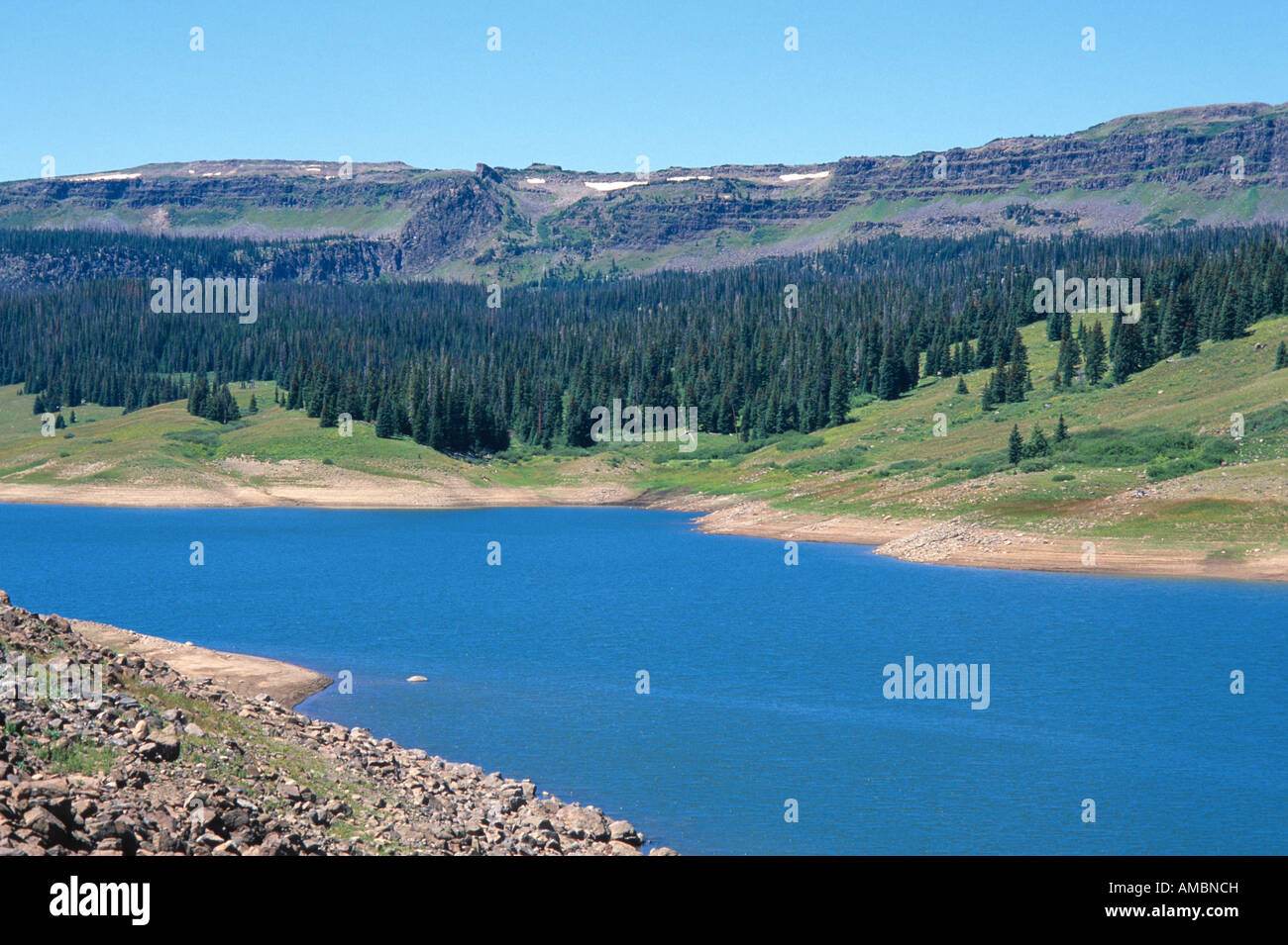 Stillwater Reservoir in the Flattops wilderness area Colorado USA Stock Photo