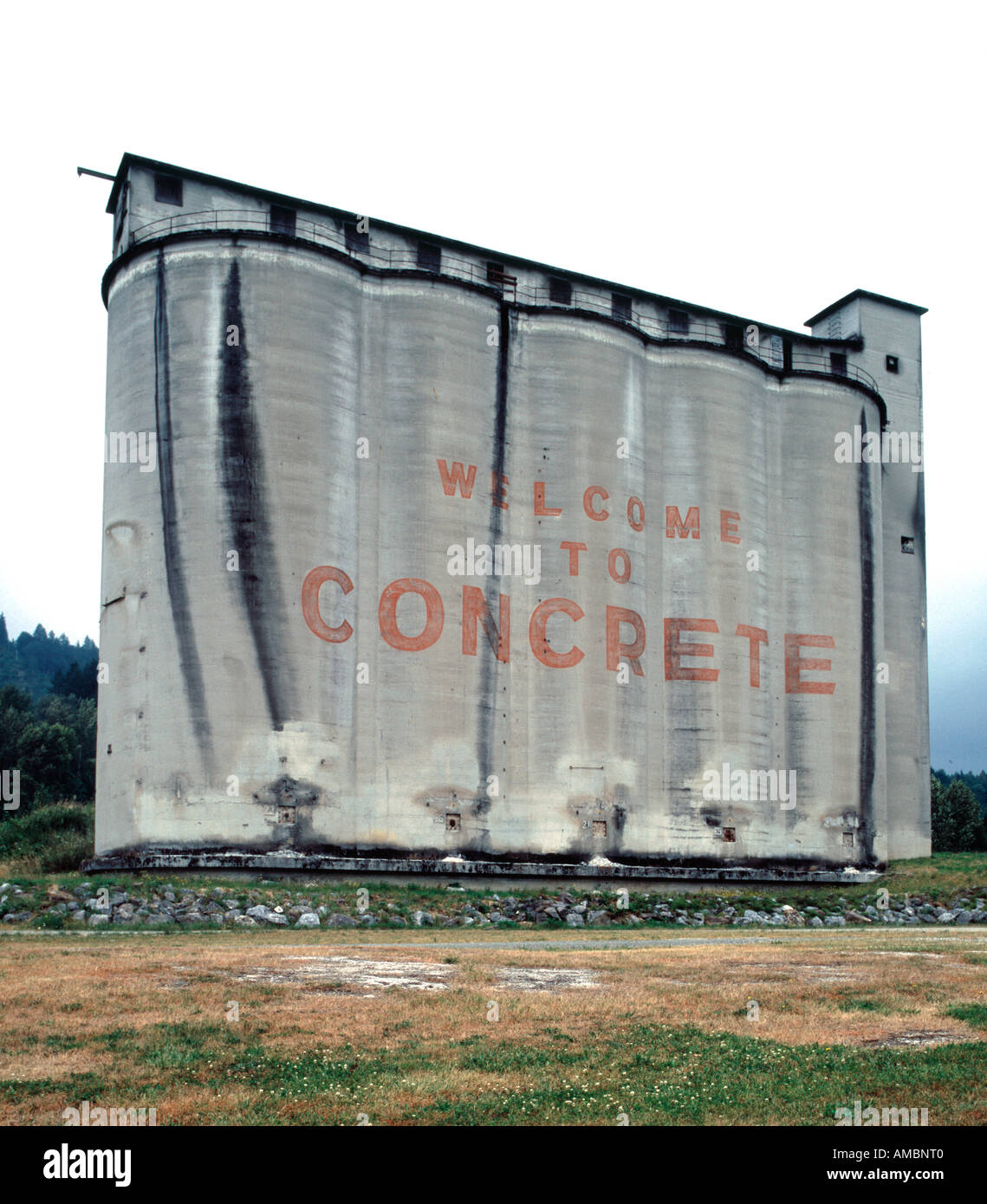 cement silo, to Concrete,"town of Concrete, Washington State