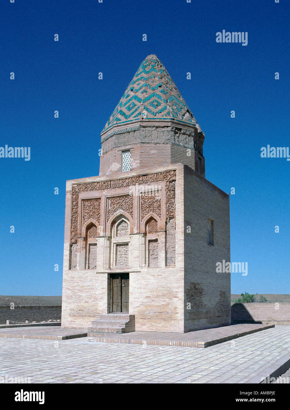 So-called tomb of Il-Arslan or Fakhr al-Din Razi, Koneurgench, Turkmenistan Stock Photo