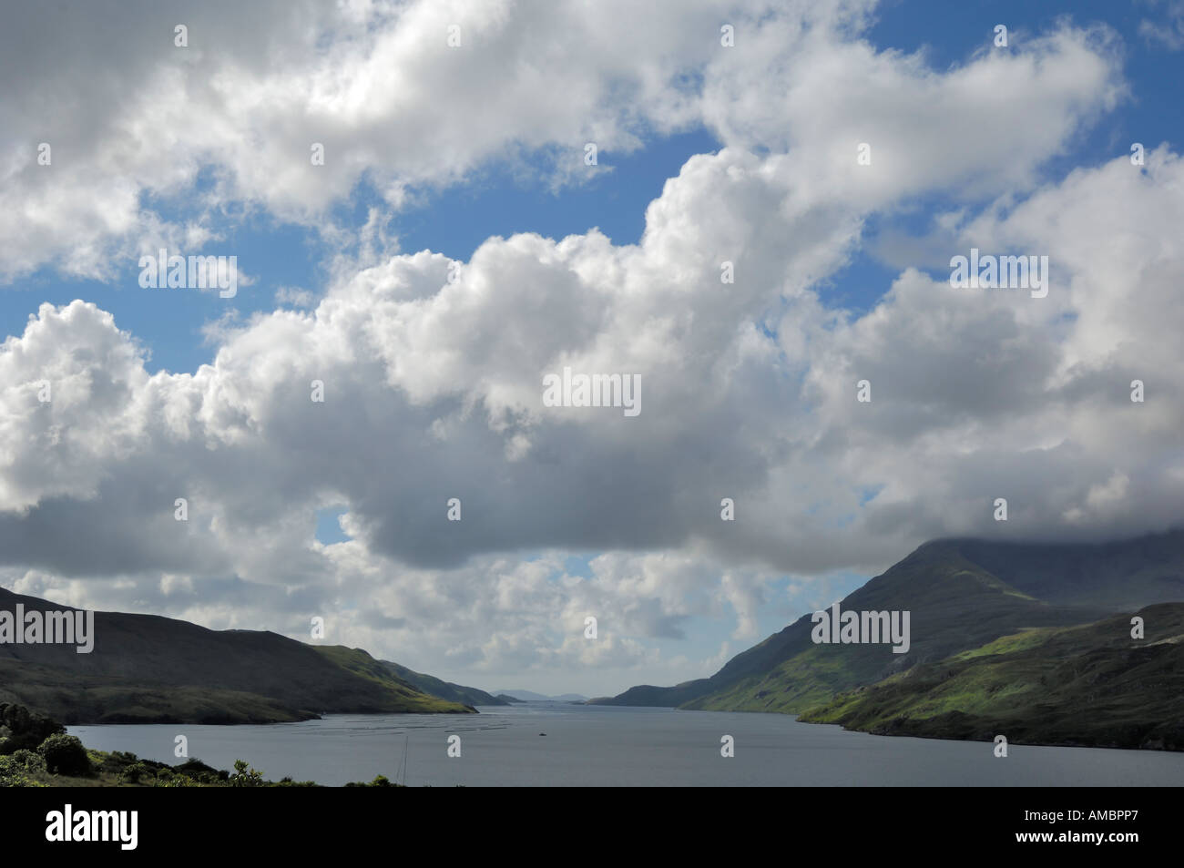 Killary Harbour, County Galway / County Mayo, Ireland Stock Photo