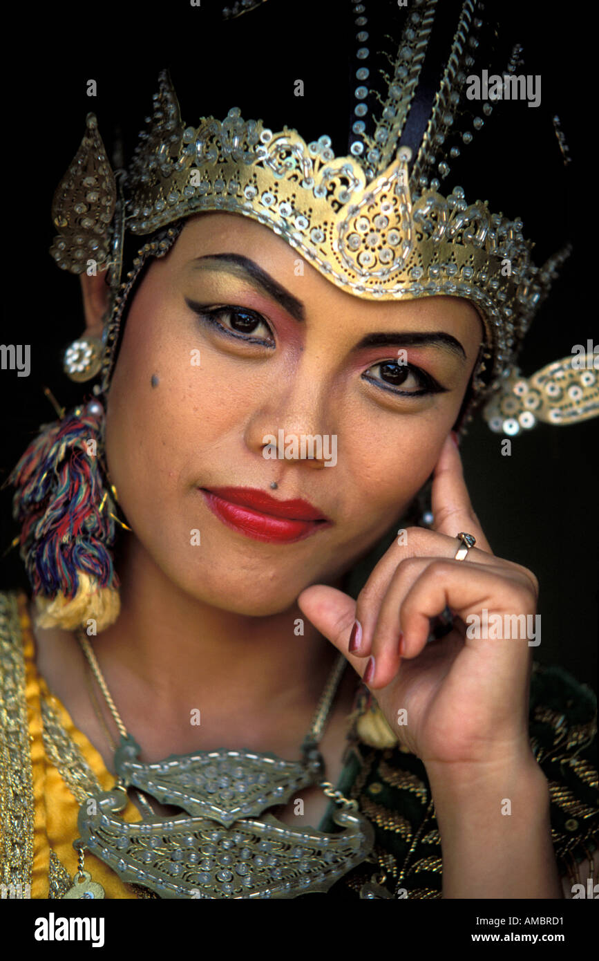 Portrait of a character of the Ramayana Ballet Stock Photo