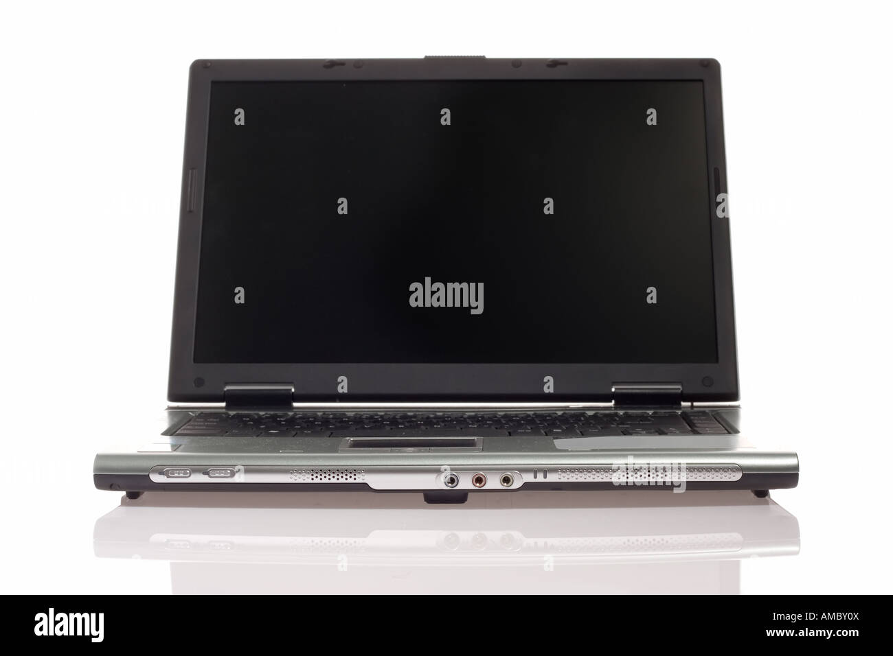Open thin silver laptop hi-res stock photography and images - Alamy