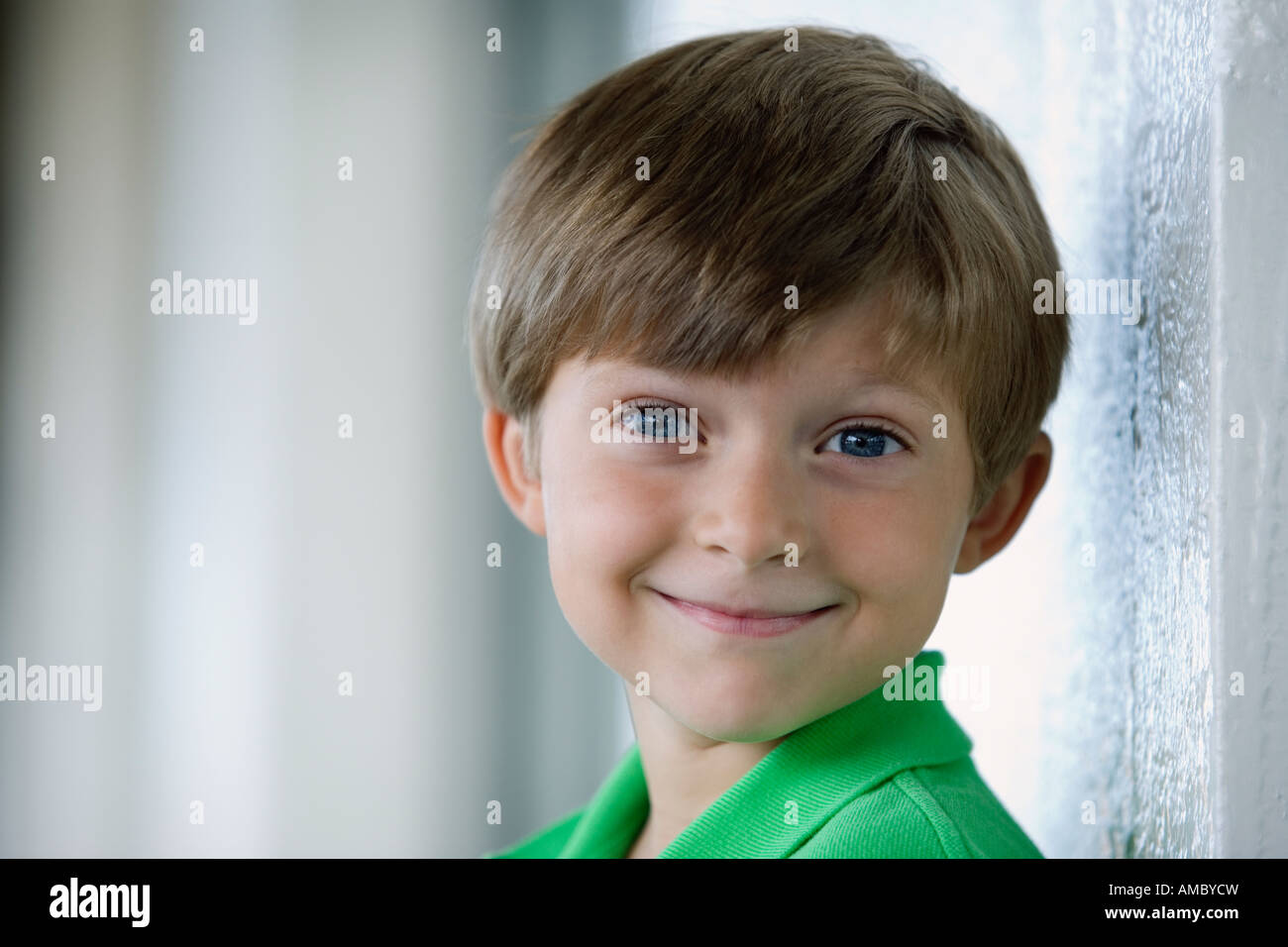 Portrait of a boy smiling. Stock Photo