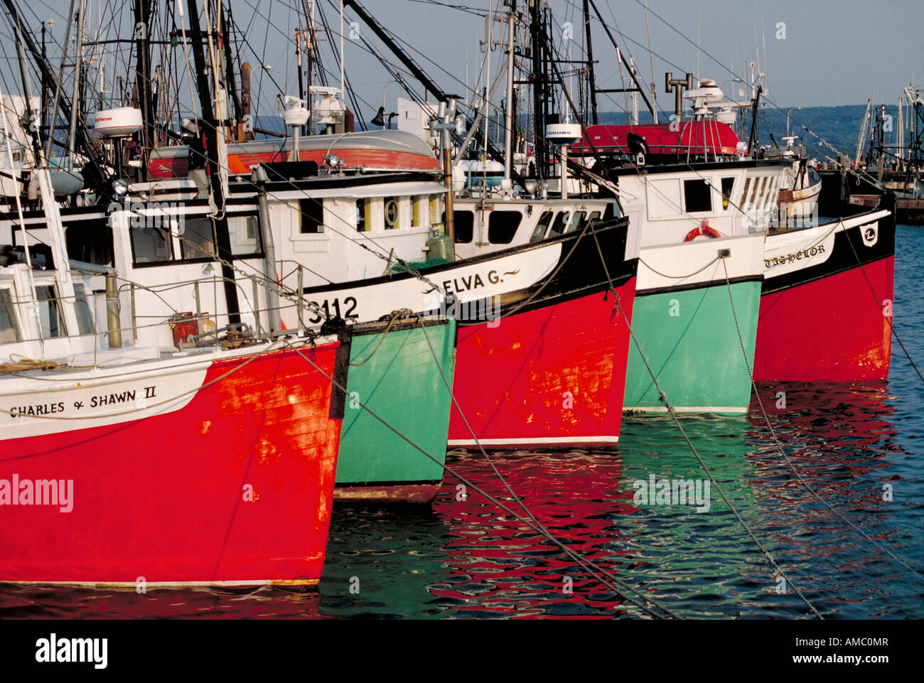 Elk126 3093 Canada Nova Scotia Digby Harbor scallop boats Stock Photo