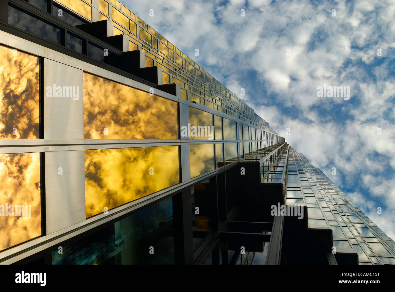 Commercial building looking up to sky Stock Photo - Alamy
