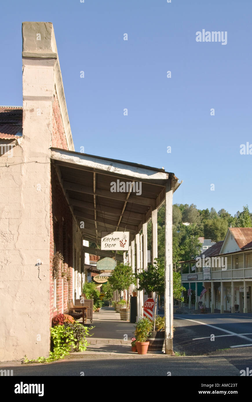California Gold Country Amador County town of Amador City Stock Photo