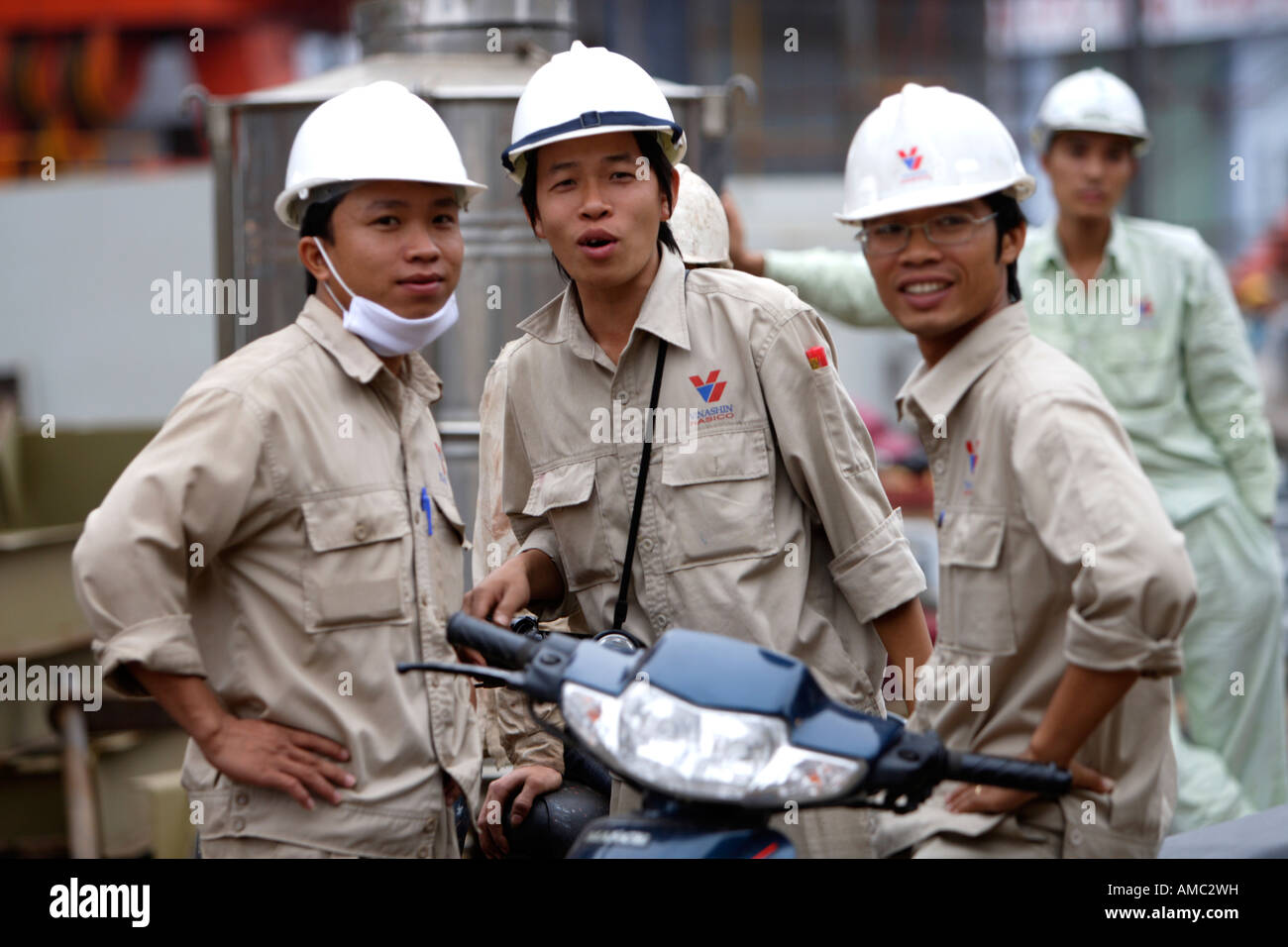 Halong Ship Yard North Vietnam Asia Stock Photo