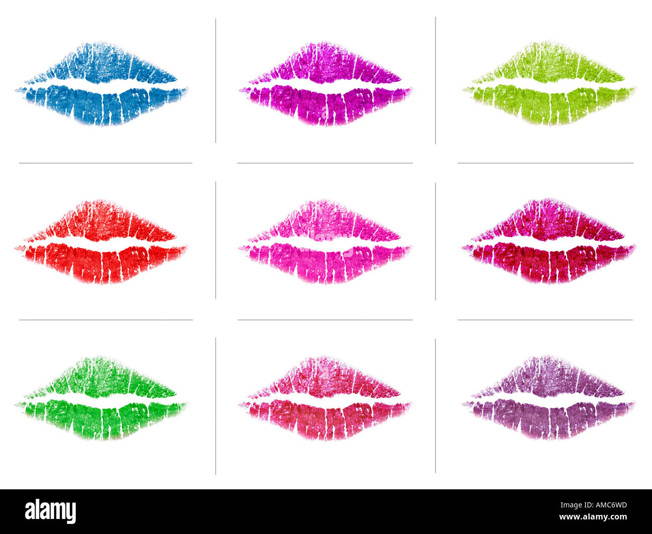 Lipsticks Marks Stock Photo