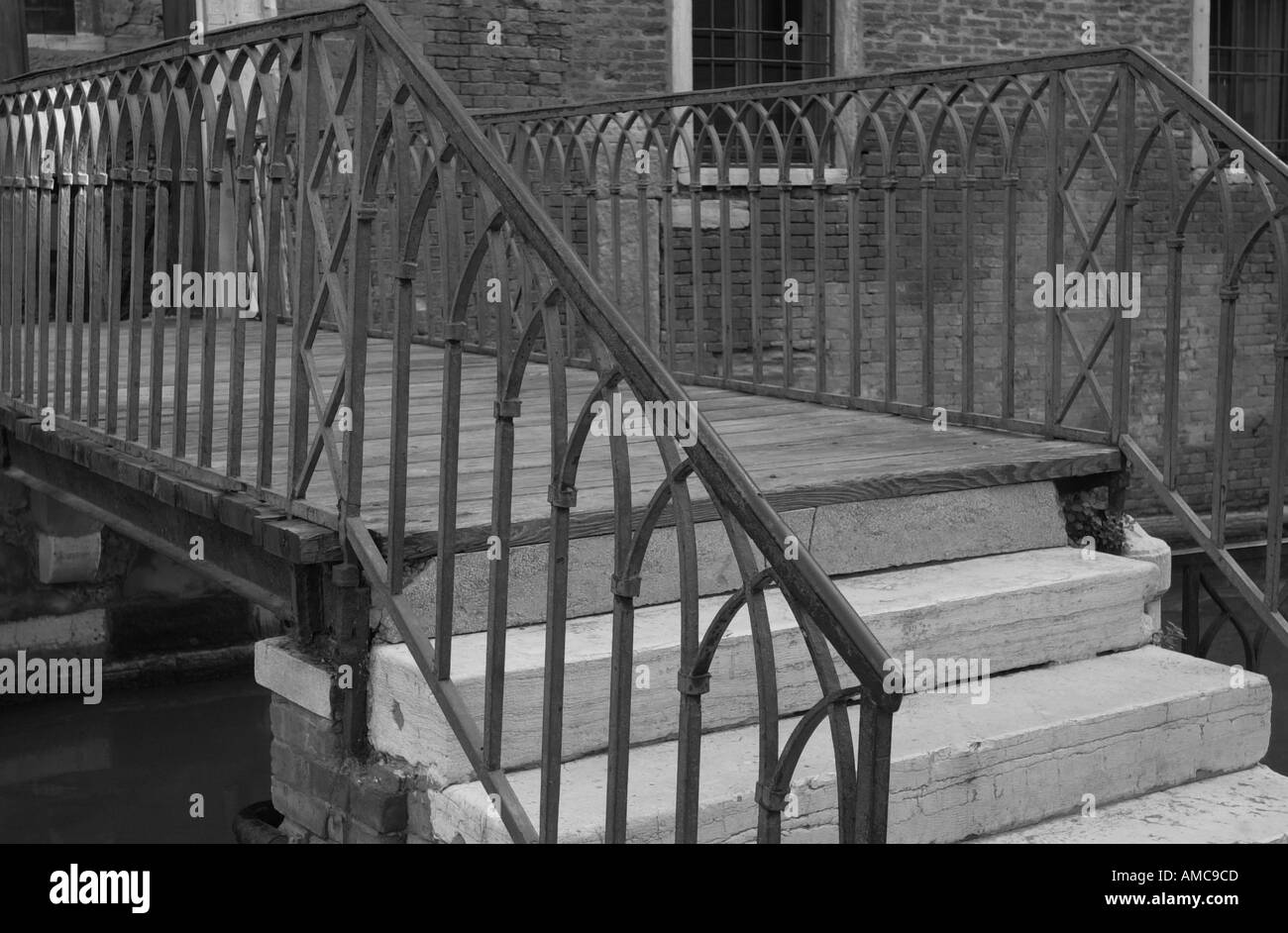 Railing of a staircase in Venice Italy Stock Photo - Alamy