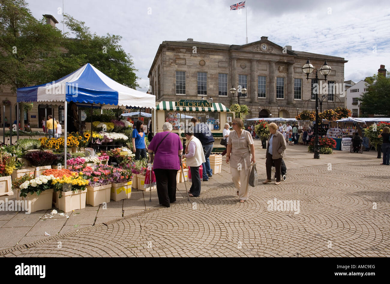 Shire Hall and Market Square, Stafford, Staffordshire, England Stock Photo
