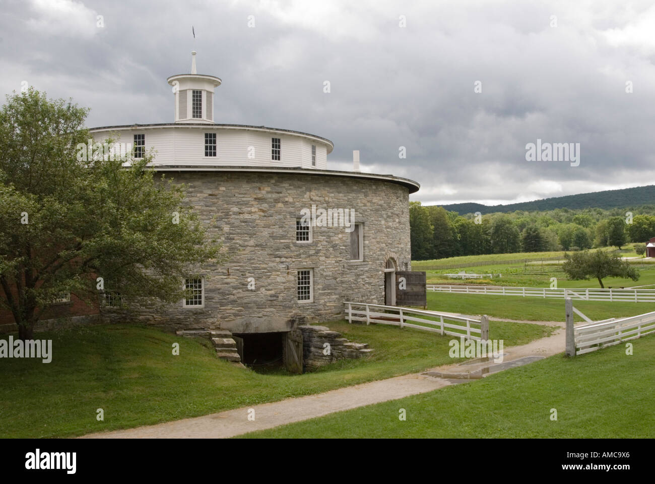Round Stone Barn at Hancock Shaker Village in Pittsfield, Massachusetts