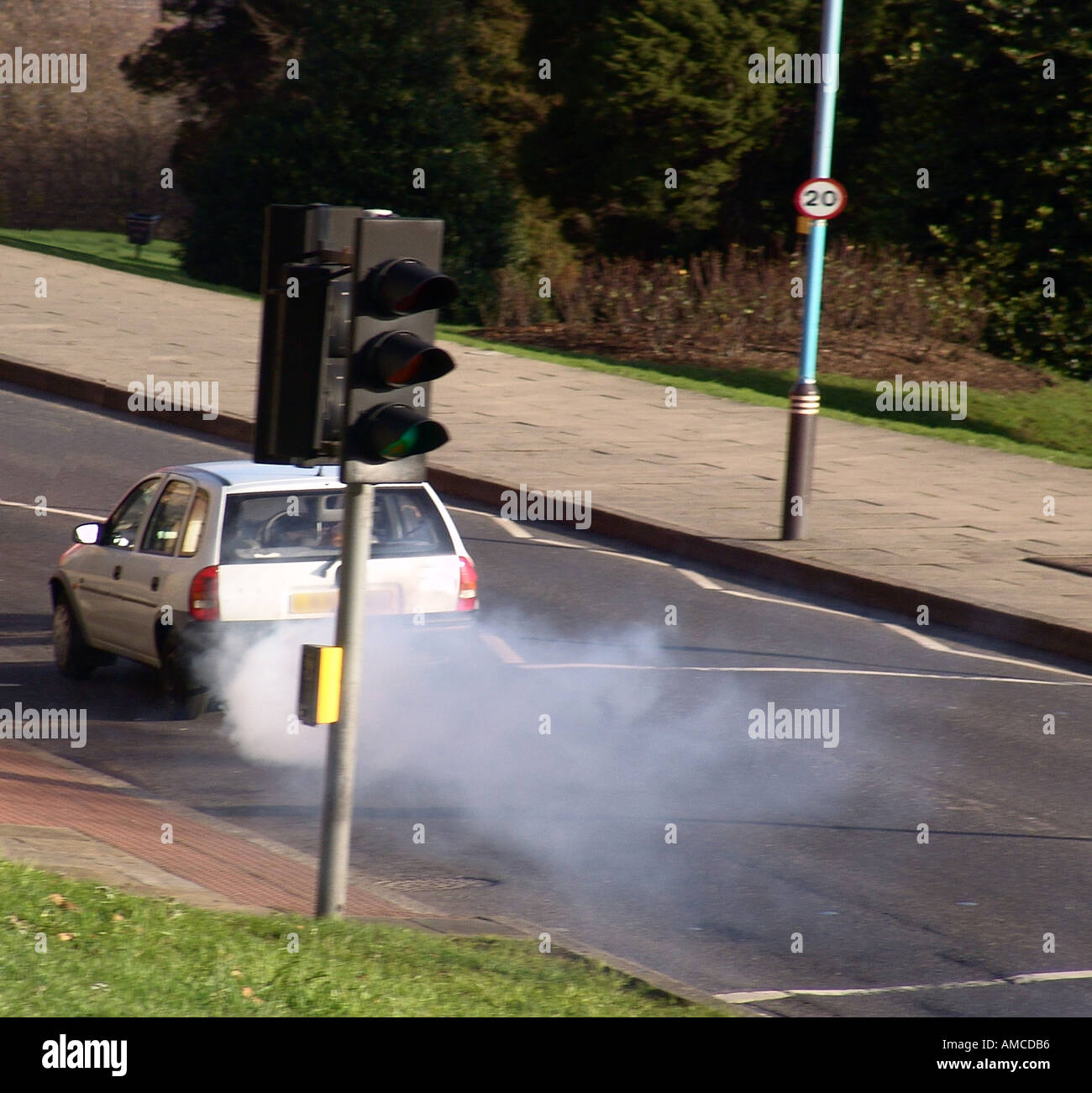 car emitting exhaust fumes Stock Photo - Alamy