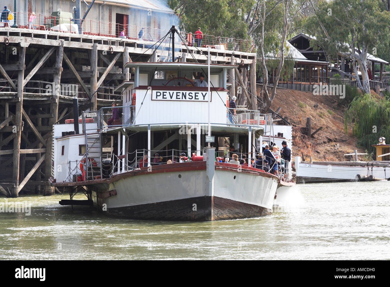 Paddlesteamers Pevensey built in 1911 at the historic Port of Echuca