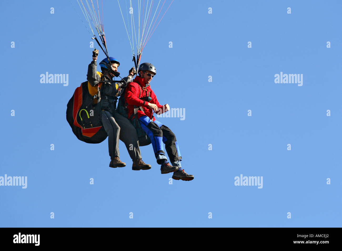 Tandem Paragliding Australia Stock Photo - Alamy