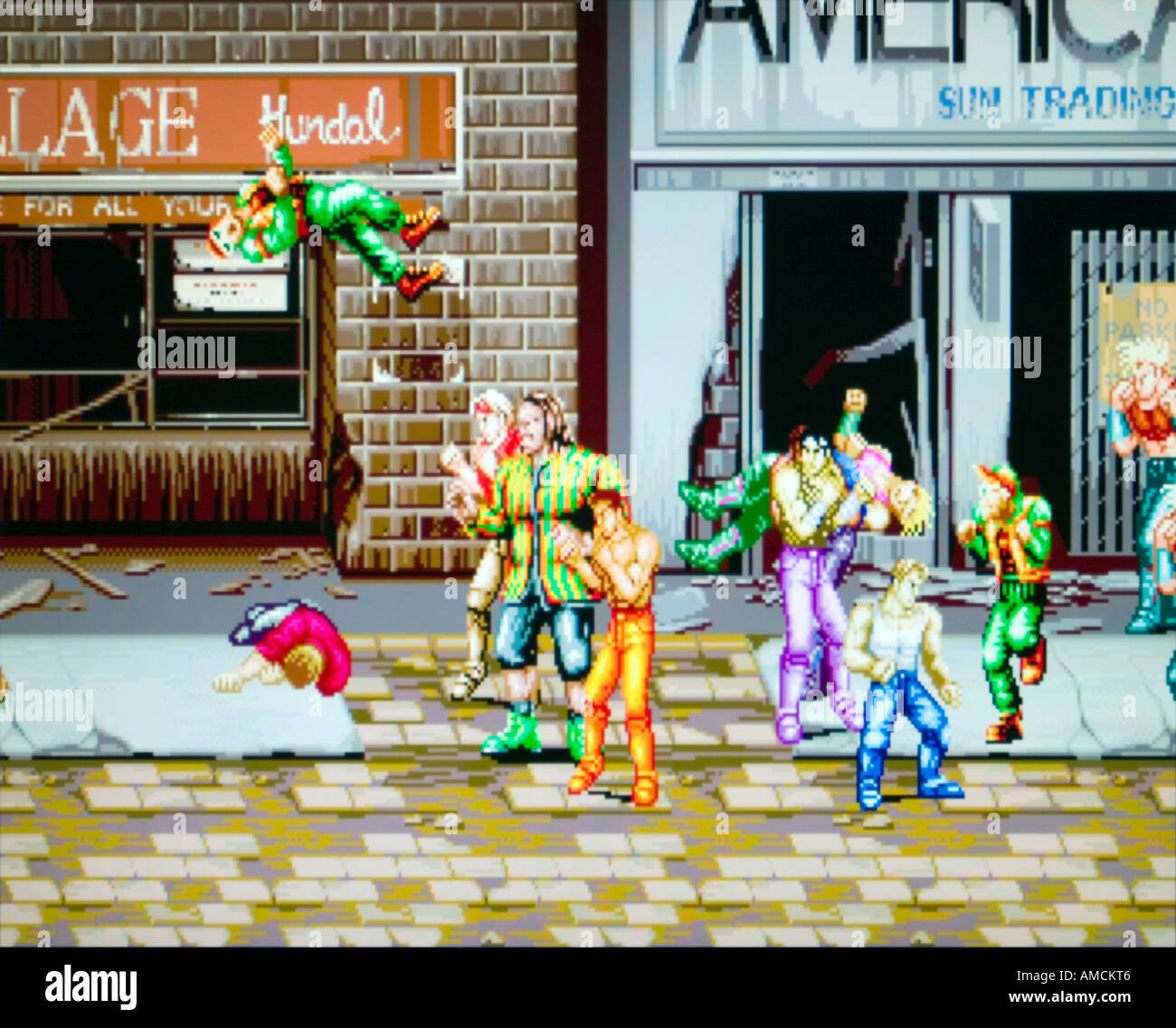Karate Blazers Video System Co Ltd 1991 vintage arcade videogame screenshot - EDITORIAL USE ONLY Stock Photo