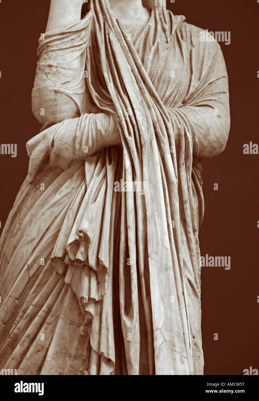 Detail of the Pudicizia statue, Vatican Museum, Italy Stock Photo