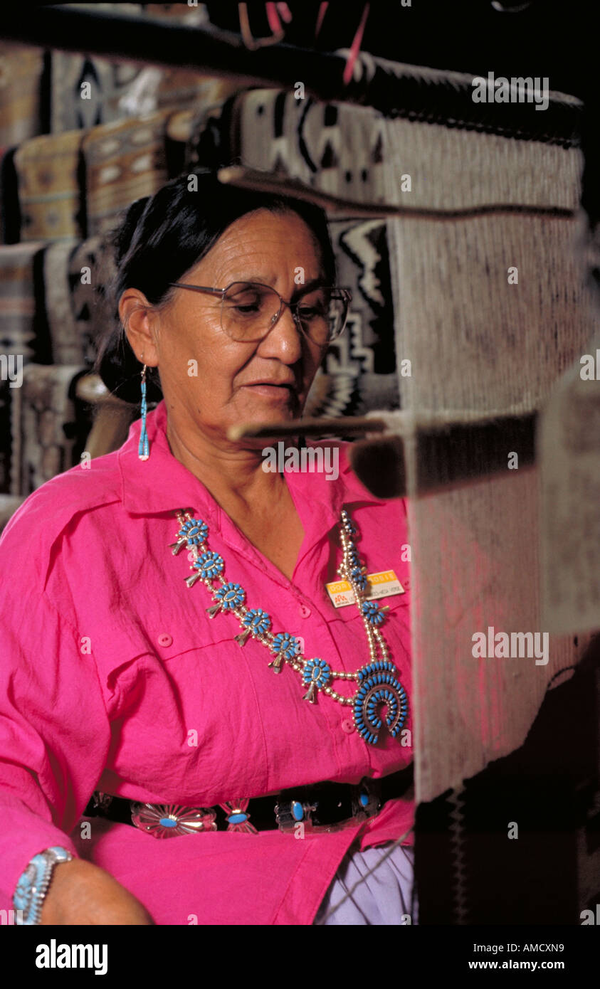 Elderly native american woman weaving hi-res stock photography and ...