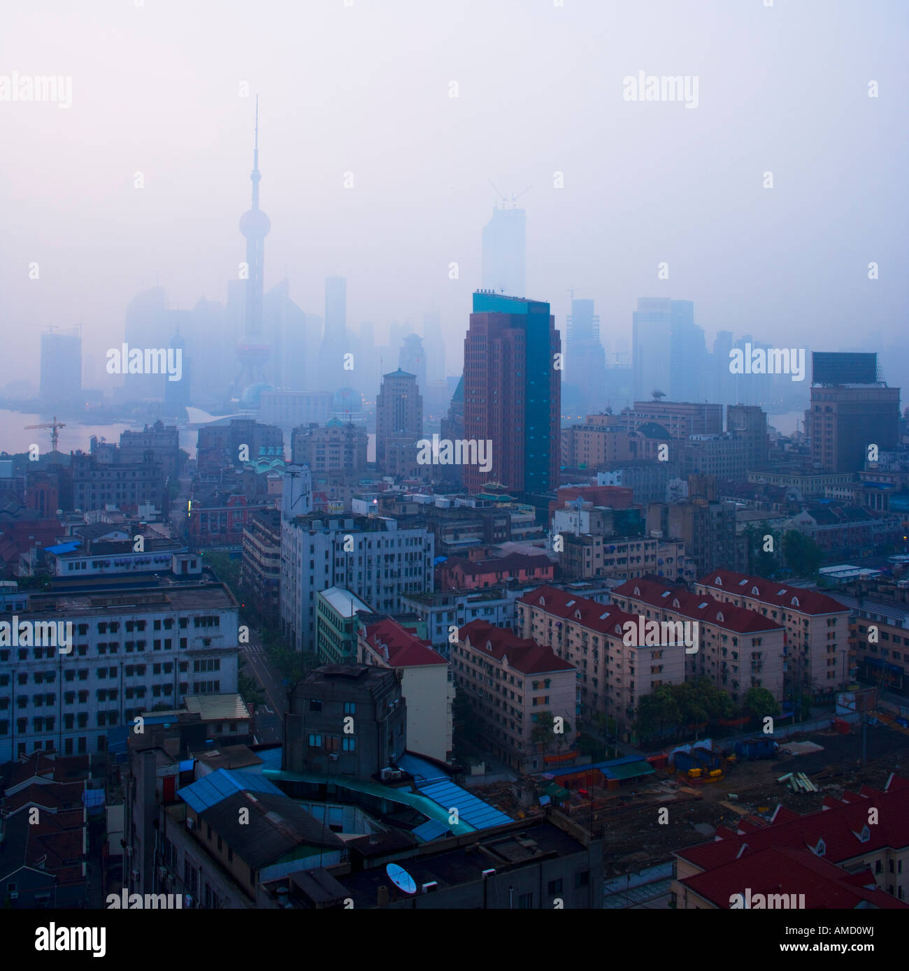 Aerial view of city Stock Photo - Alamy