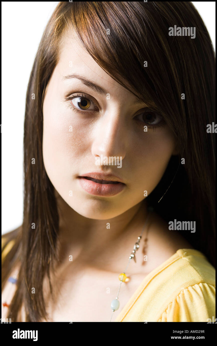 Closeup of teenage girl Stock Photo
