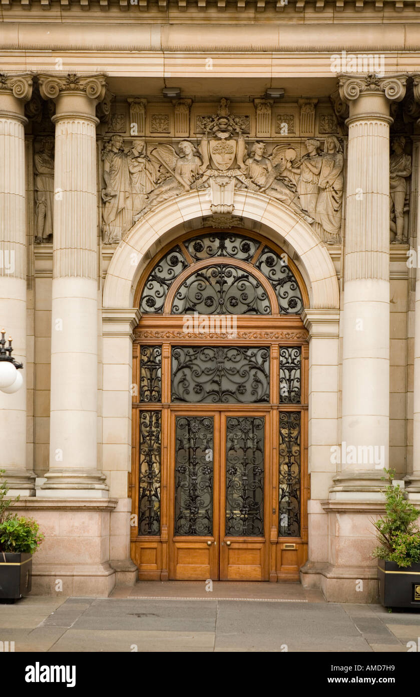 Door to City Chambers in George Square Stock Photo