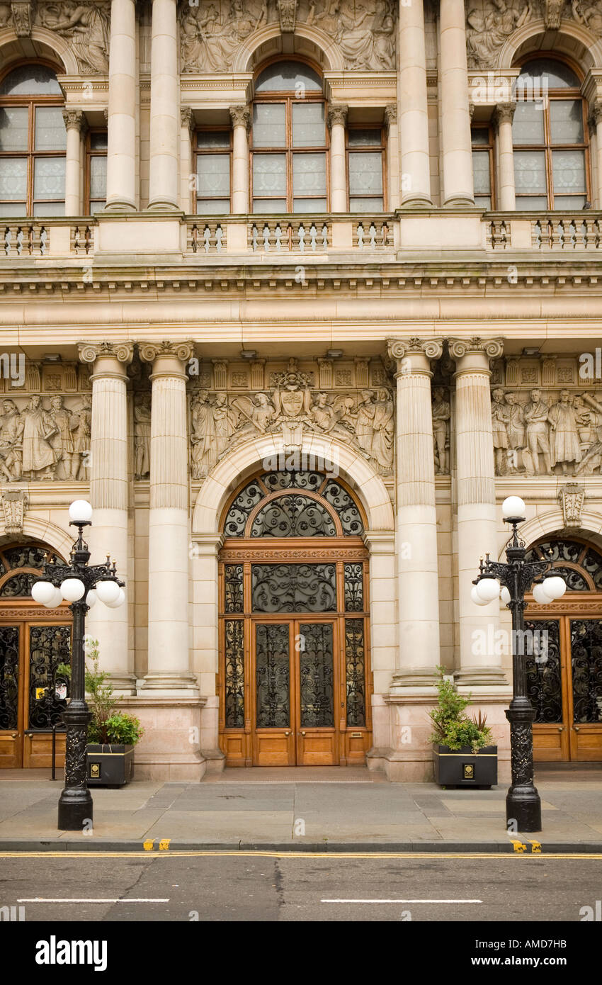 Door to Glasgow's City Chambers in George Square Stock Photo